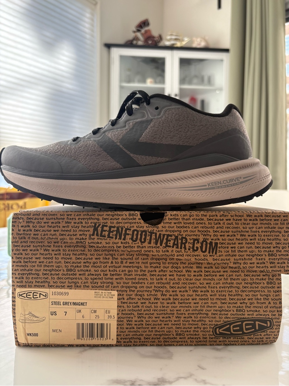 Keen Men's Trainer in Steel Grey and Magnet